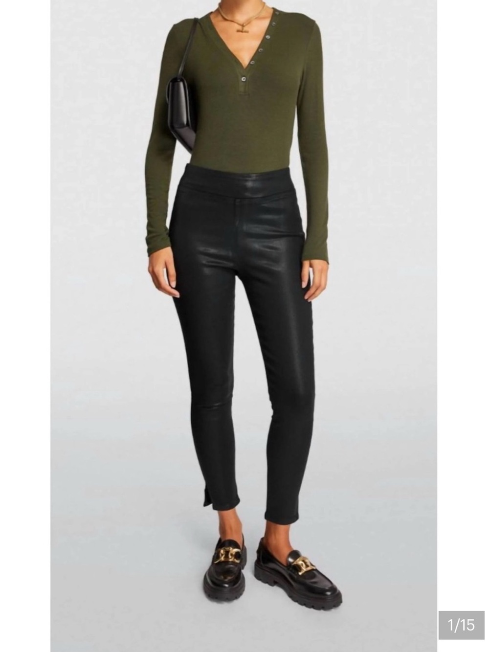 Frame Denim Jetset Skinny Crop Pants in Black